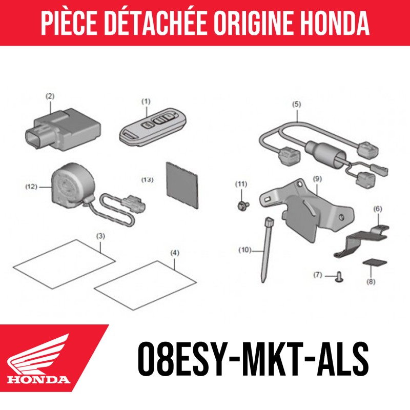 08ESY-MKT-ALS : Honda Alarm Kit Forza 750 NSS