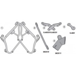 PLX1186 : Supporto per valigie laterali Givi Honda Forza 750