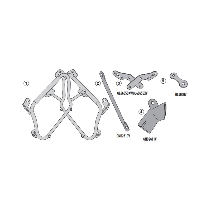 PLX1186 : Givi side case rack Honda Forza 750