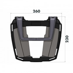 FS66195280101 : Support für Top Case Hepco-Becker Easyrack Honda Forza 750