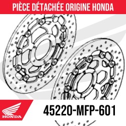 45120-MFP-601 + 45220-MFP-601 : Honda genuine front brake disc kit Honda Forza 750